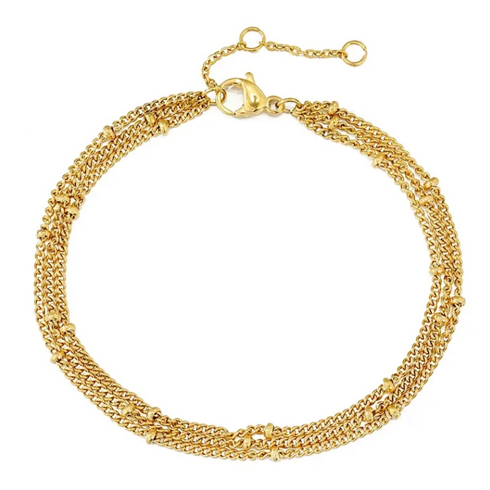 ⚜️𝟯𝟬%𝗢𝗙𝗙 𝗯𝘂𝗻𝗱𝗹𝗲𝘀 𝟯+⚜️ NEW 3 Layered Stainless Steel Bracelet - Picture 12 of 14
